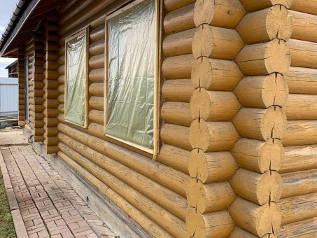 Пескоструйка деревянного дома